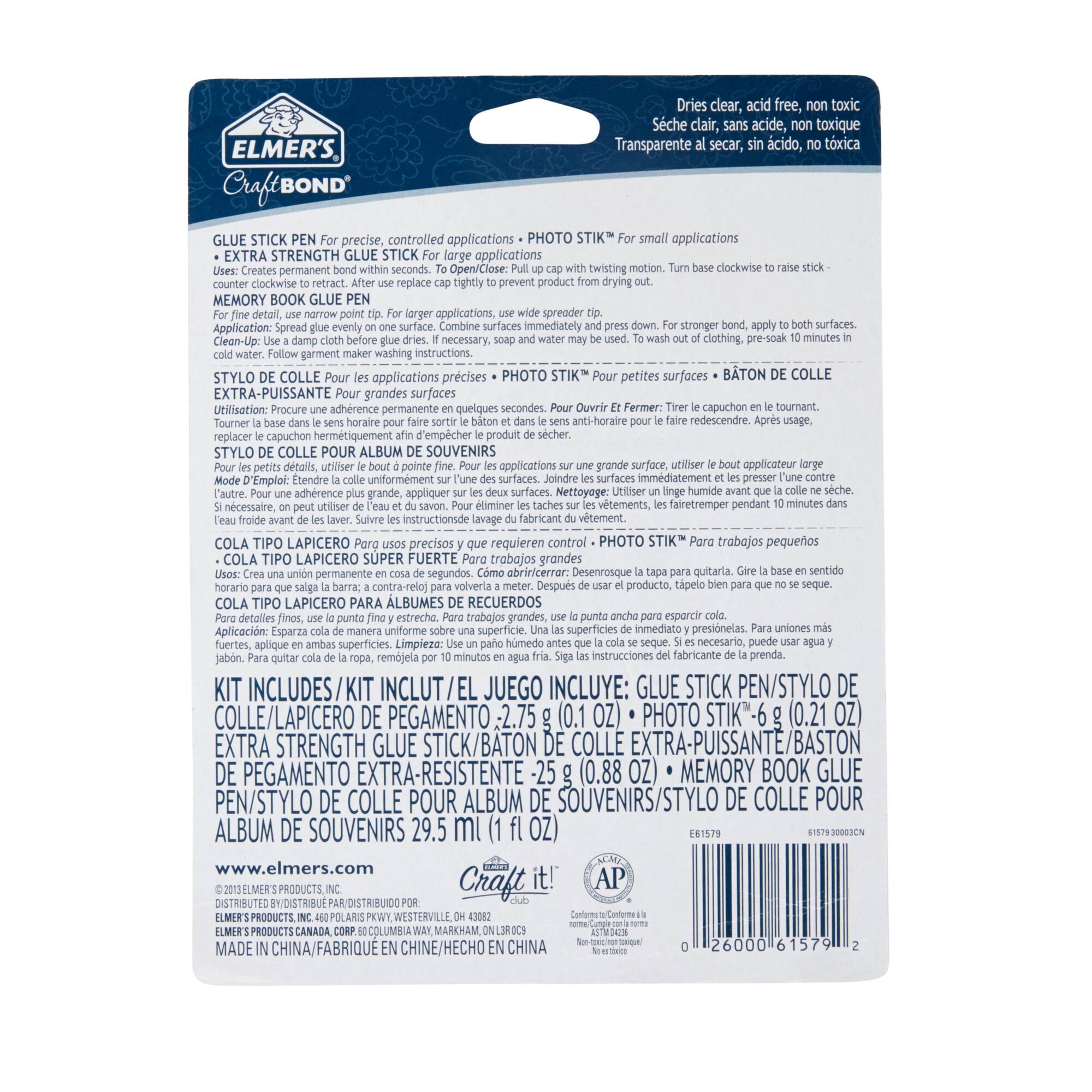 8 Pack: Elmer's® CraftBond® Scrapbook Glue Set